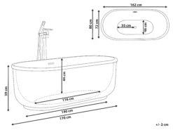 Freestanding Bath 1700 X 800 Mm Gold PINEL -Cheap Furniture Store undef src sa picid 793028 type whitesh image