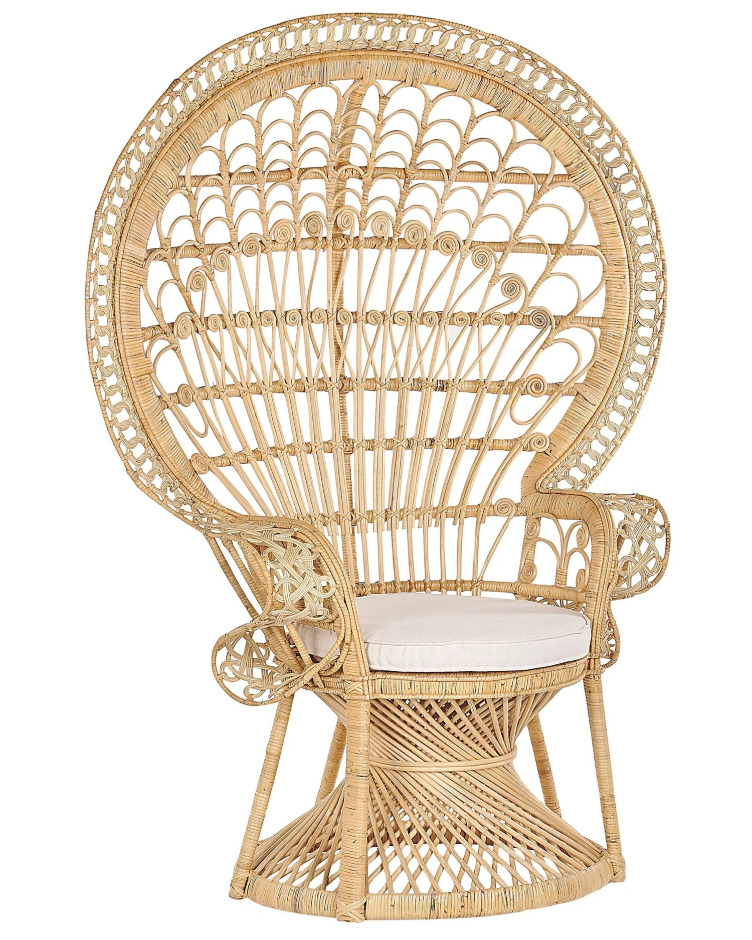 Rattan Peacock Chair Natural EMMANUELLE