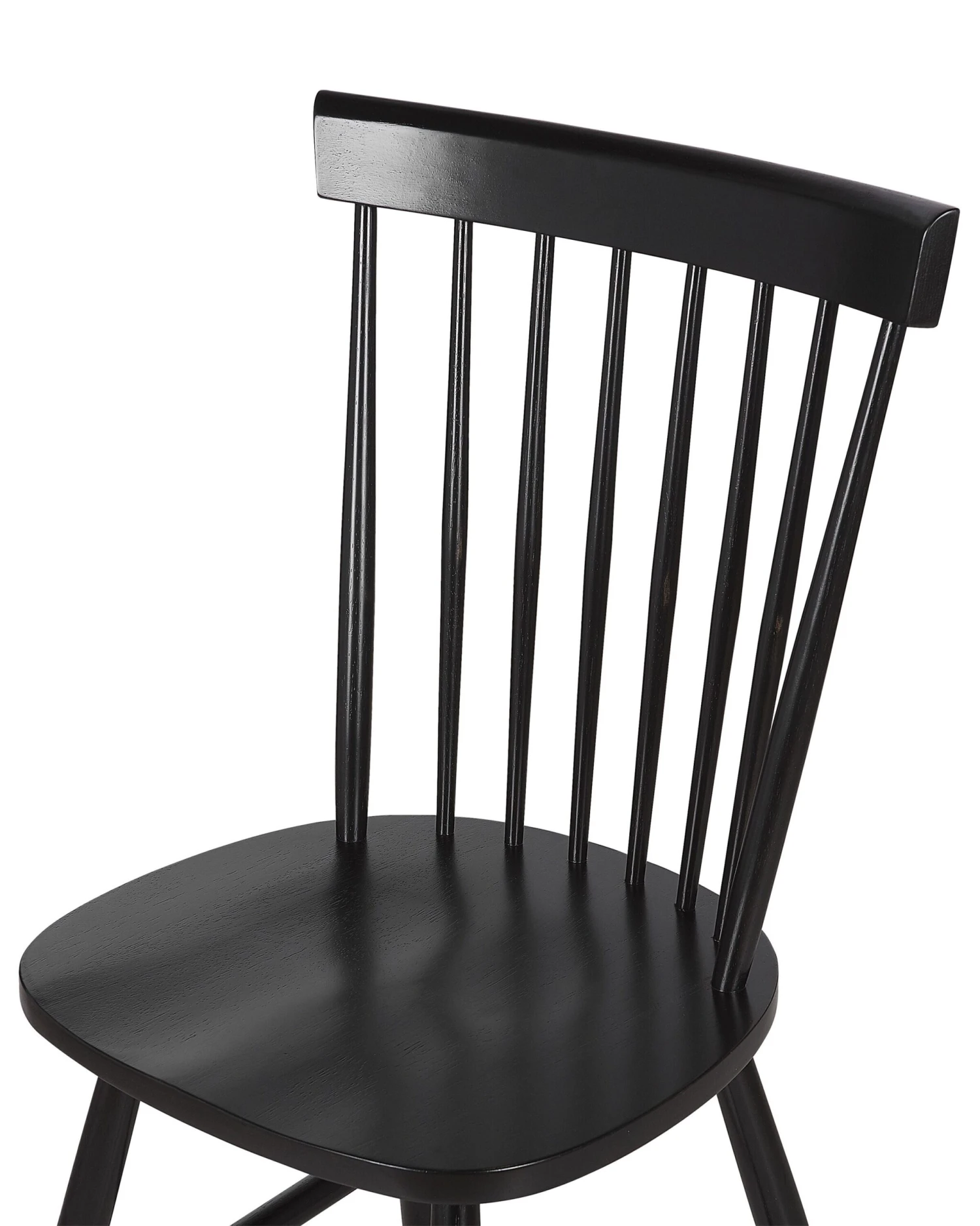Set Of 2 Wooden Dining Chairs Black BURGES - Image 7