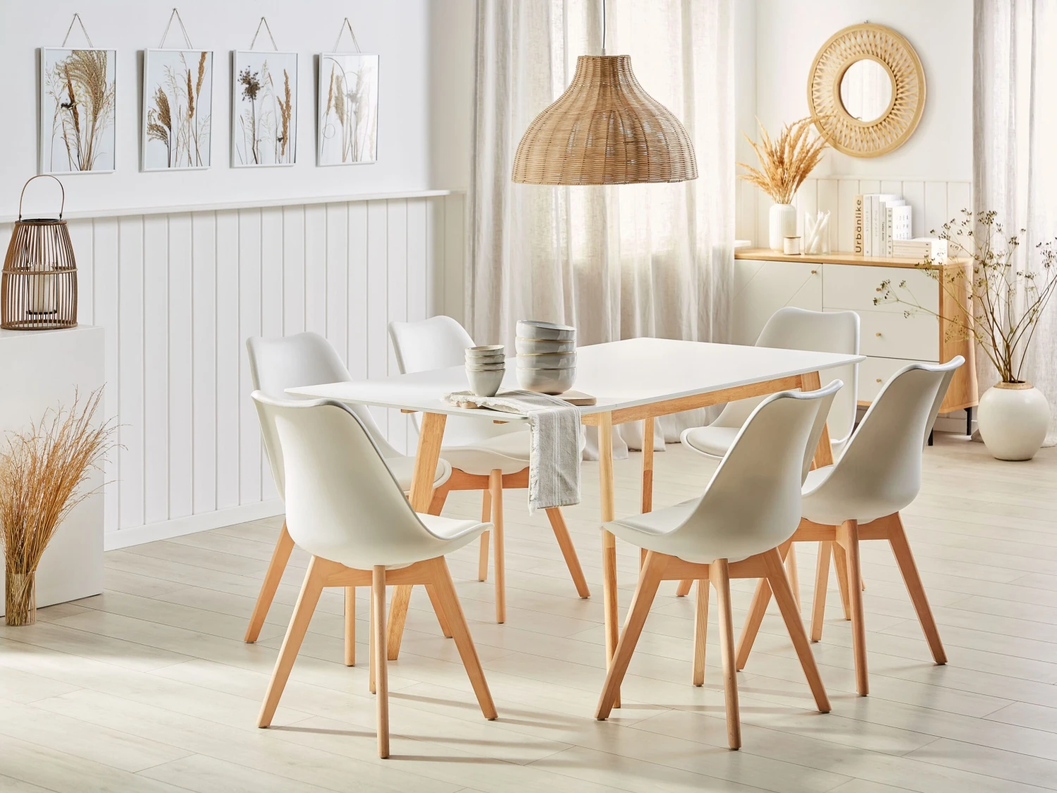 Extending Dining Table 120/155 Cm X 80 Cm White MEDIO - Image 2