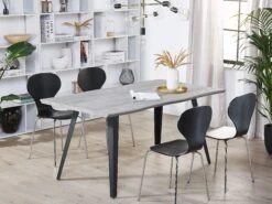 Dining Table 160 X 90 Cm Grey Wood WITNEY -Cheap Furniture Store undef src sa picid 794757 type whitesh image