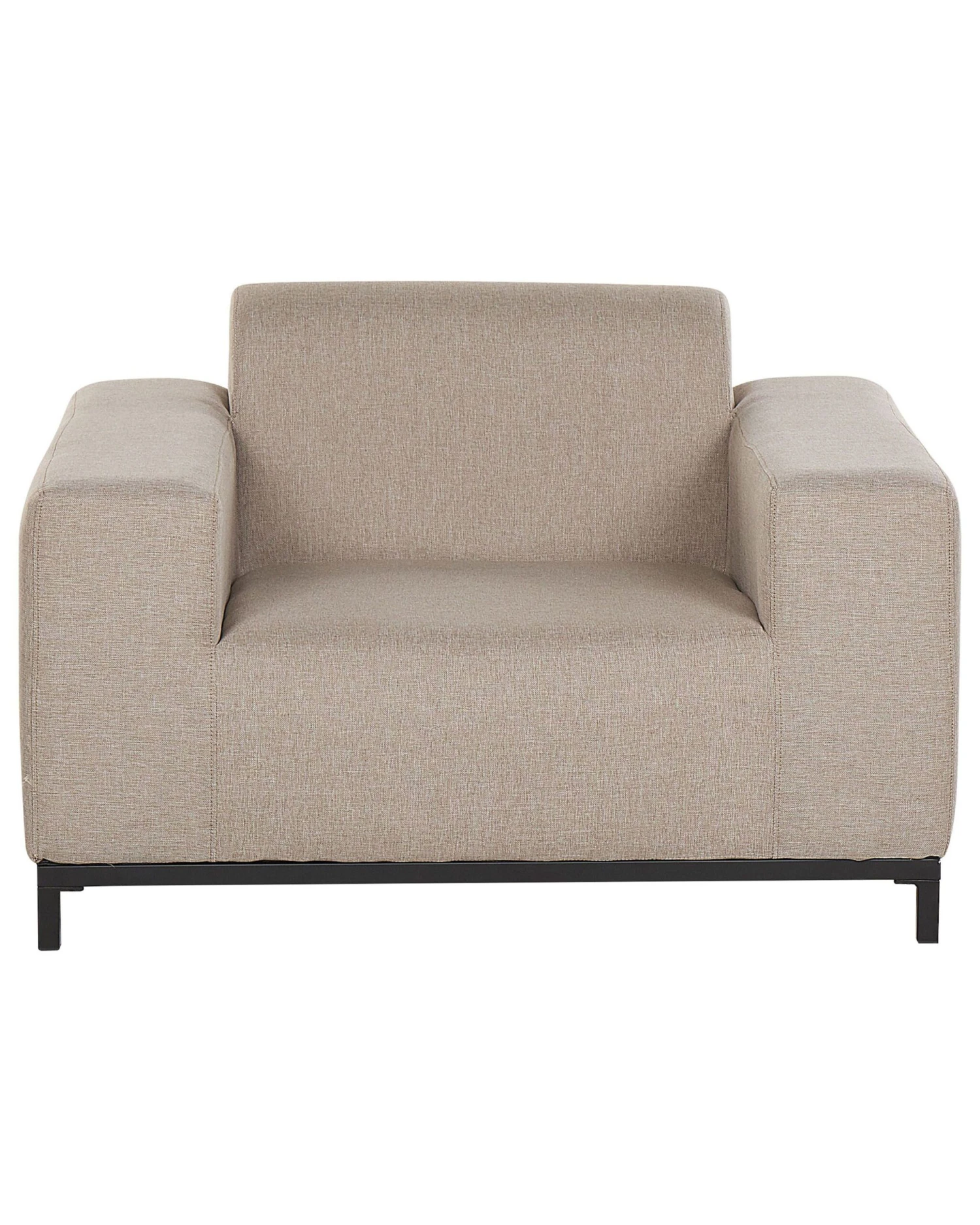 Set Of 2 Garden Armchairs Beige With Black ROVIGO - Image 4