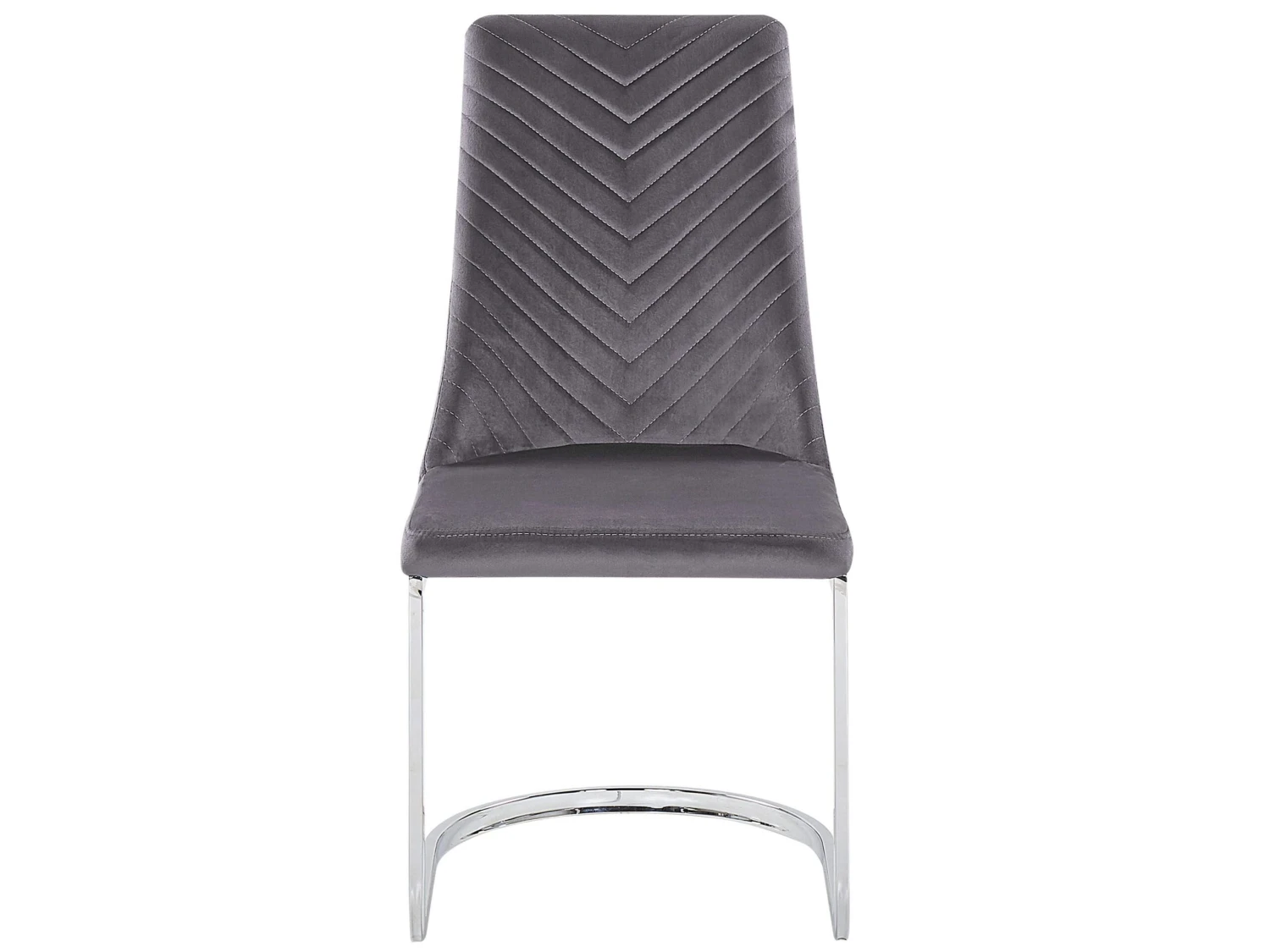 Set Of 2 Velvet Dining Chairs Grey ALTOONA - Image 4