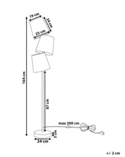 3 Light Floor Lamp Multicolour RIO GRANDE -Cheap Furniture Store undef src sa picid 795990 type whitesh image