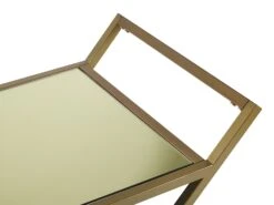 Metal Drinks Trolley With Mirrored Top Gold IVERA -Cheap Furniture Store undef src sa picid 797870 type whitesh image