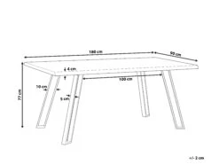 Dining Table 180 X 90 Cm Light Wood GRAHAM -Cheap Furniture Store undef src sa picid 798160 type whitesh image