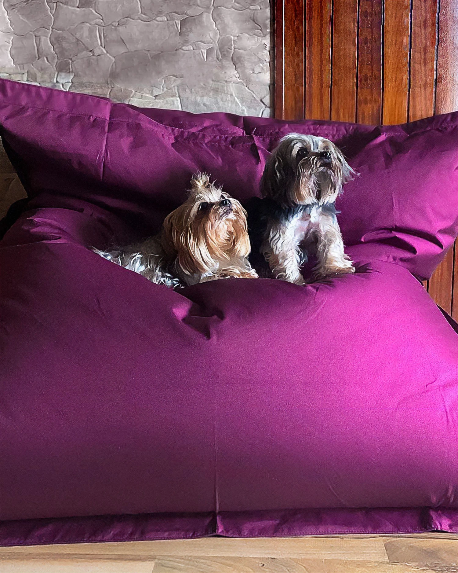 Large Bean Bag 140 X 180 Cm Purple FUZZY - Image 3