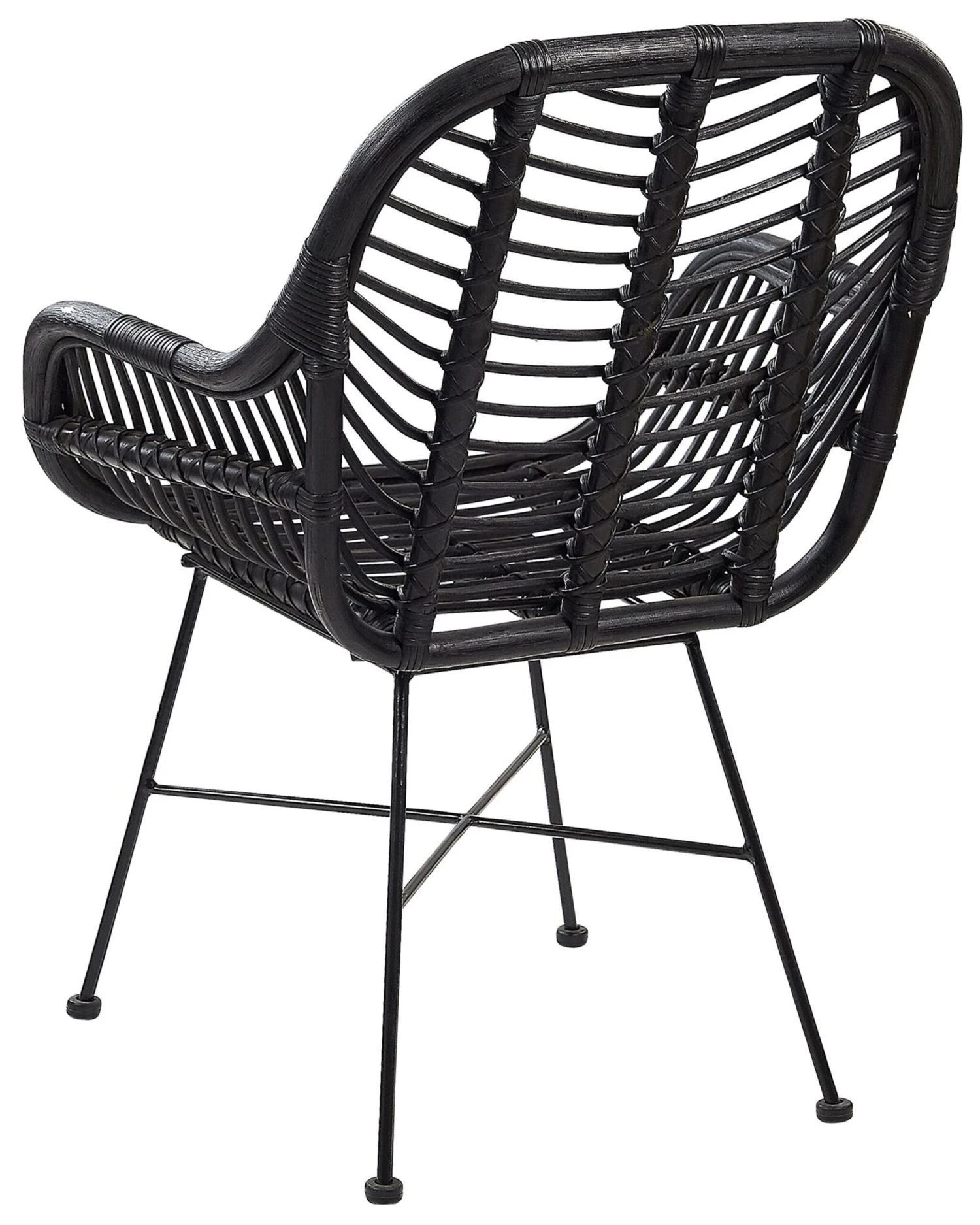Rattan Accent Chair Black CANORA - Image 5