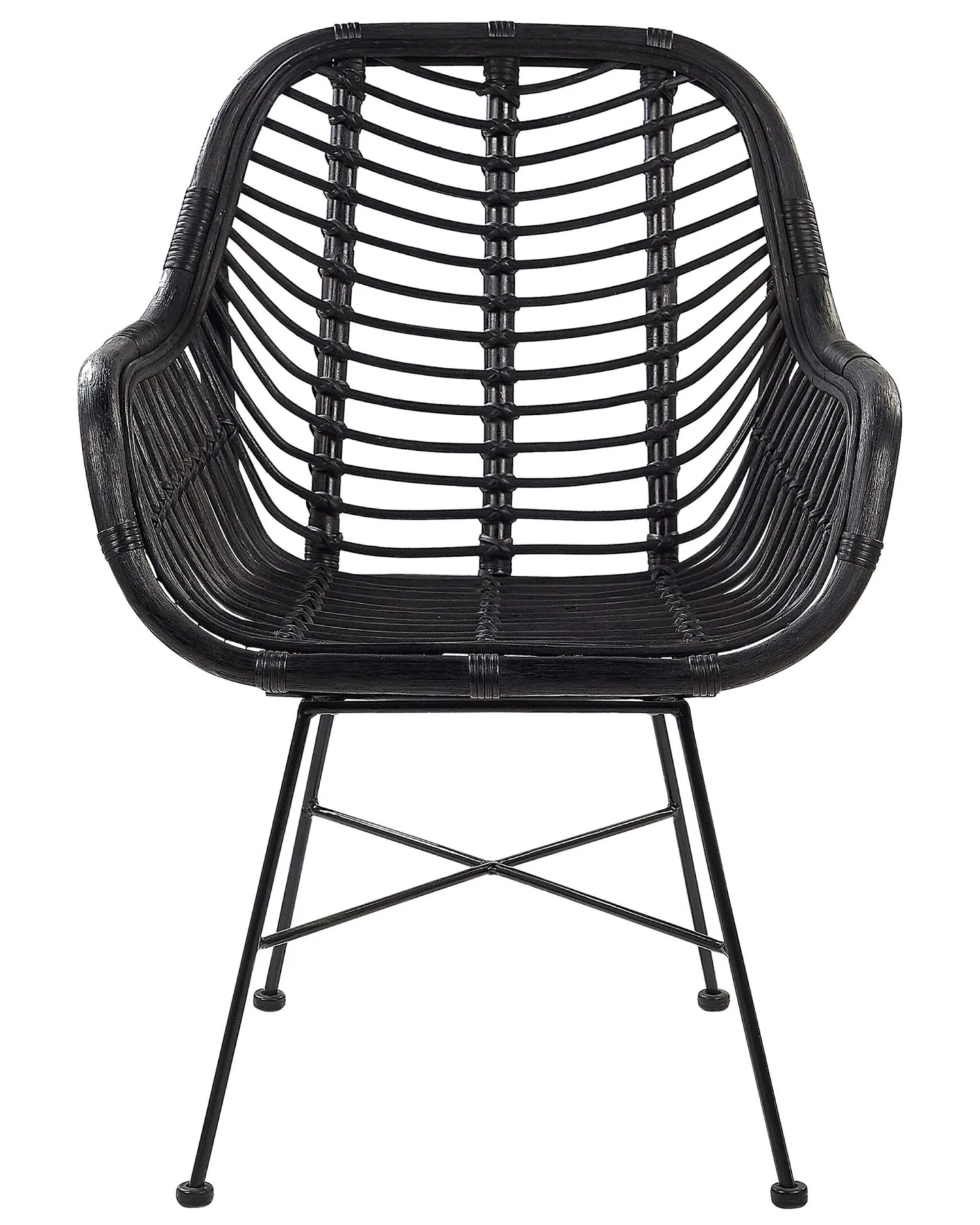 Rattan Accent Chair Black CANORA - Image 6