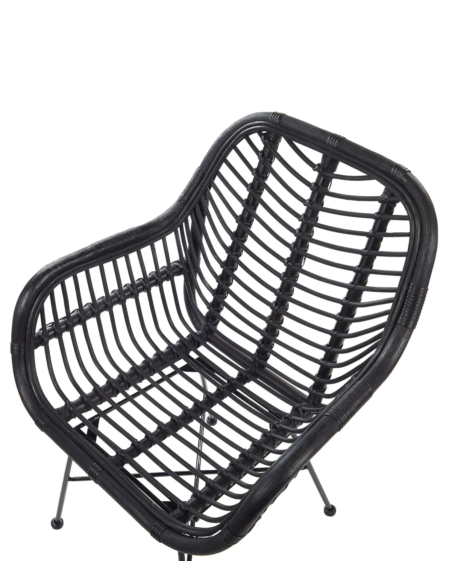 Rattan Accent Chair Black CANORA - Image 7