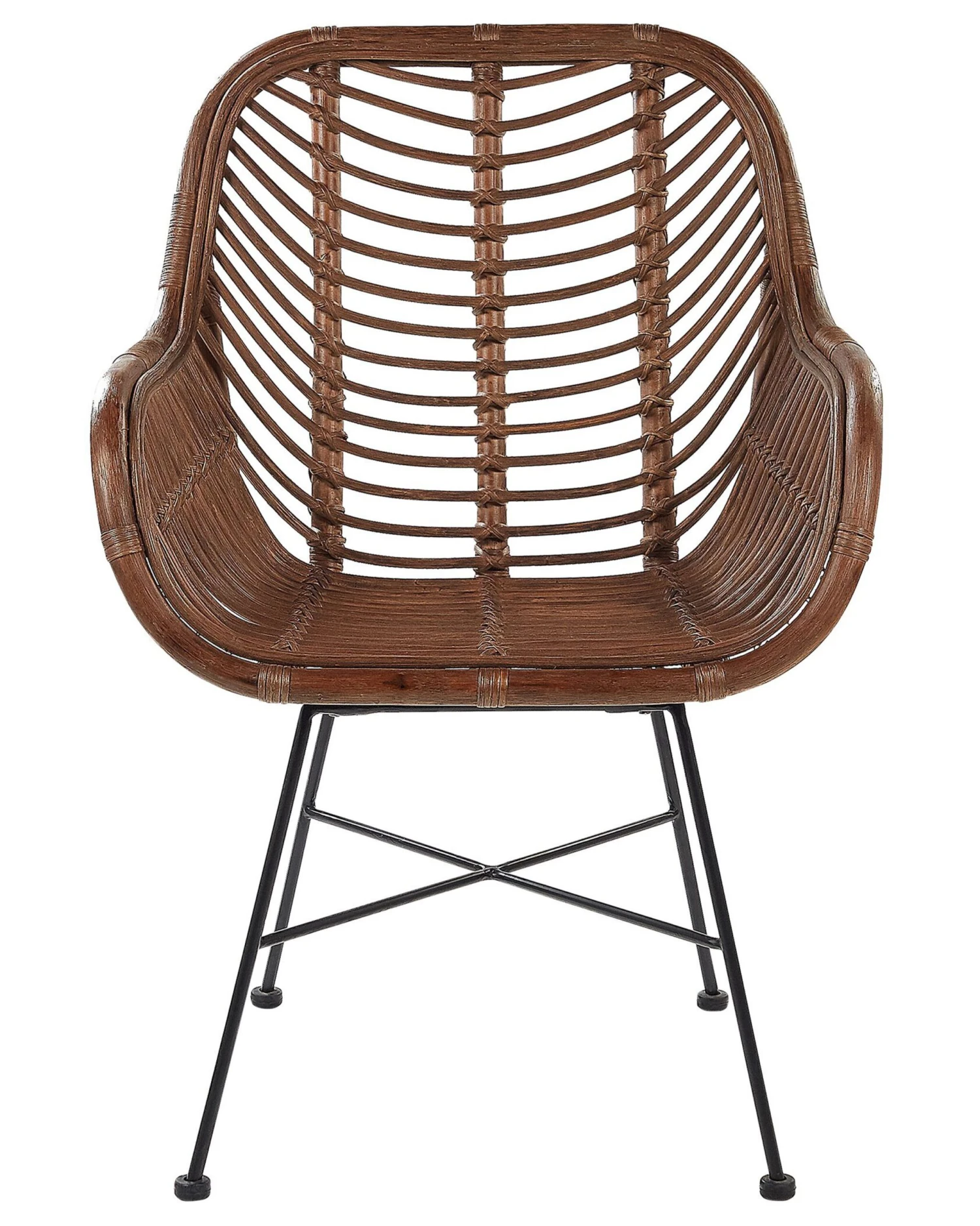 Rattan Accent Chair Brown CANORA - Image 4