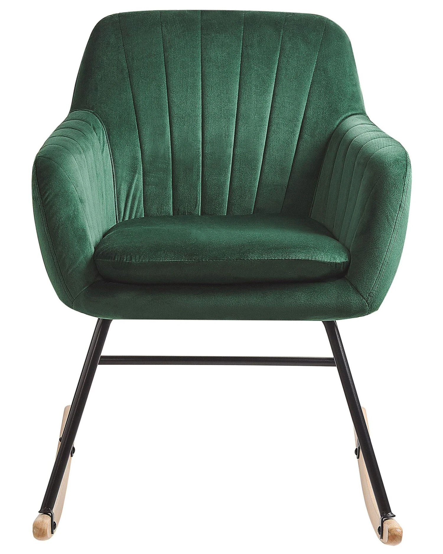 Velvet Rocking Chair Emerald Green LIARUM - Image 3