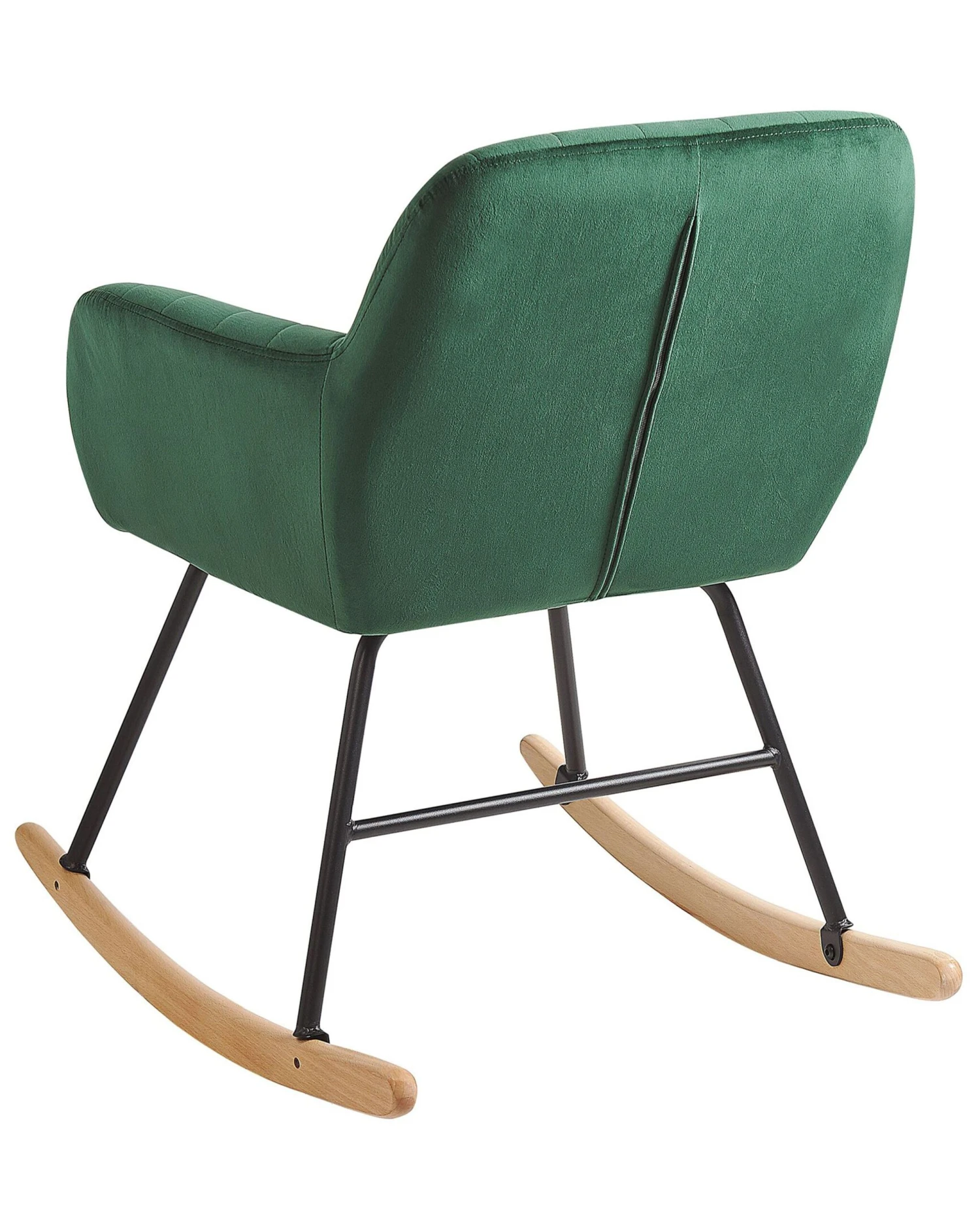 Velvet Rocking Chair Emerald Green LIARUM - Image 4