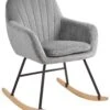 Velvet Rocking Chair Grey LIARUM