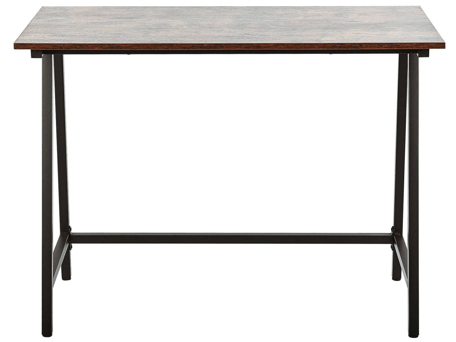 Home Office Desk 100 X 50 Cm Dark Wood With Black VILSECK 5 Home Office Desk 100 X 50 Cm Dark Wood With Black VILSECK - Image 3
