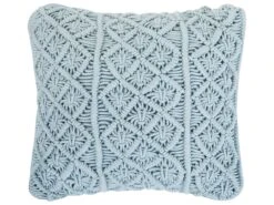 Cotton Macrame Cushion 45 X 40 Cm Blue GOREME