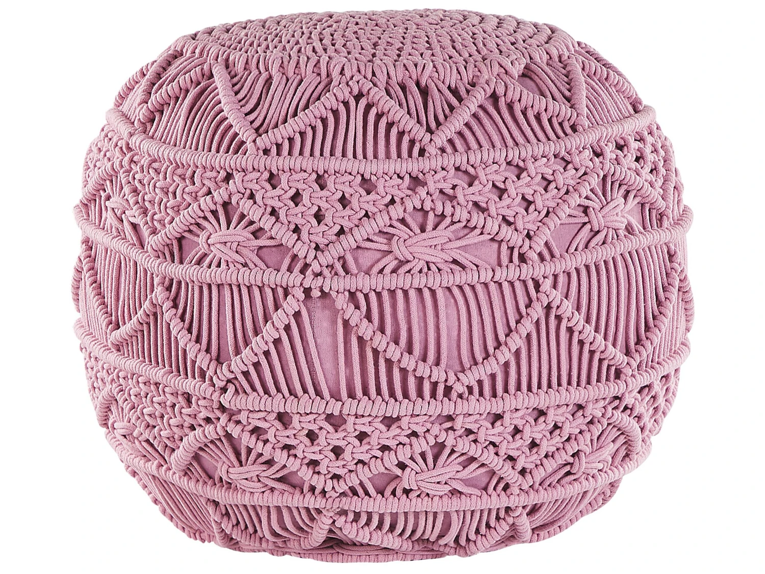 Cotton Pouffe Pink KAYSERI
