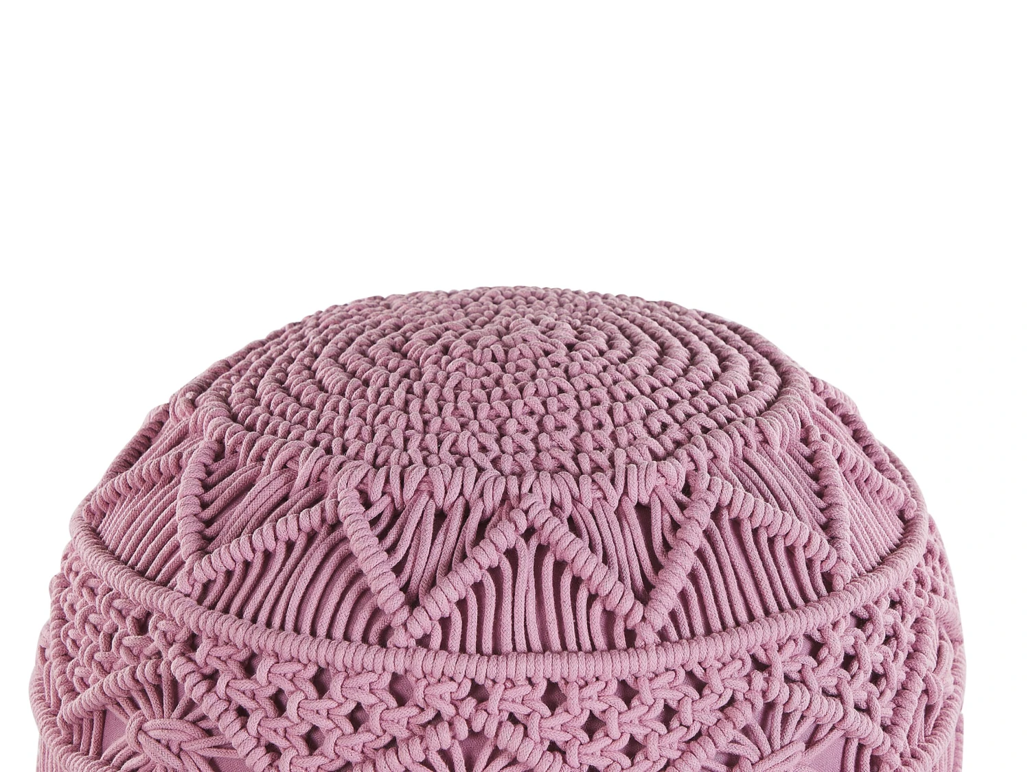 Cotton Pouffe Pink KAYSERI - Image 4