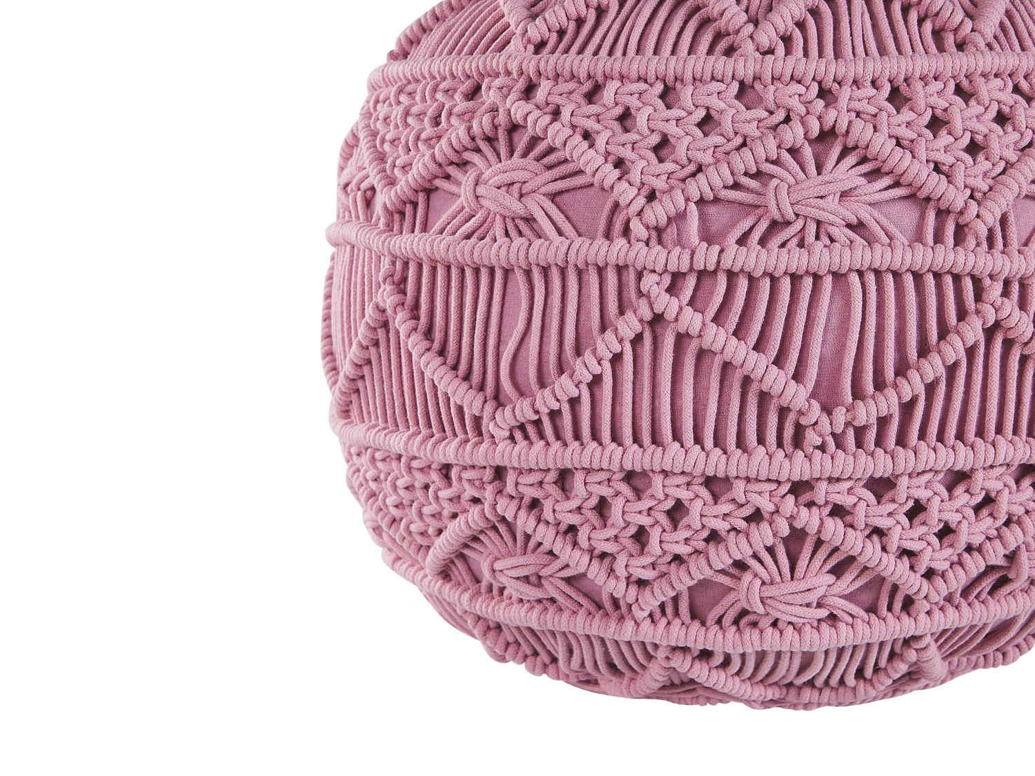 Cotton Pouffe Pink KAYSERI - Image 5