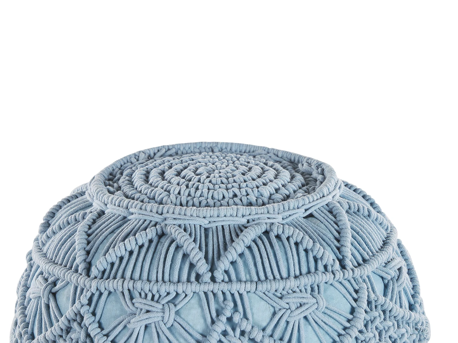 Cotton Pouffe Blue KAYSERI - Image 8