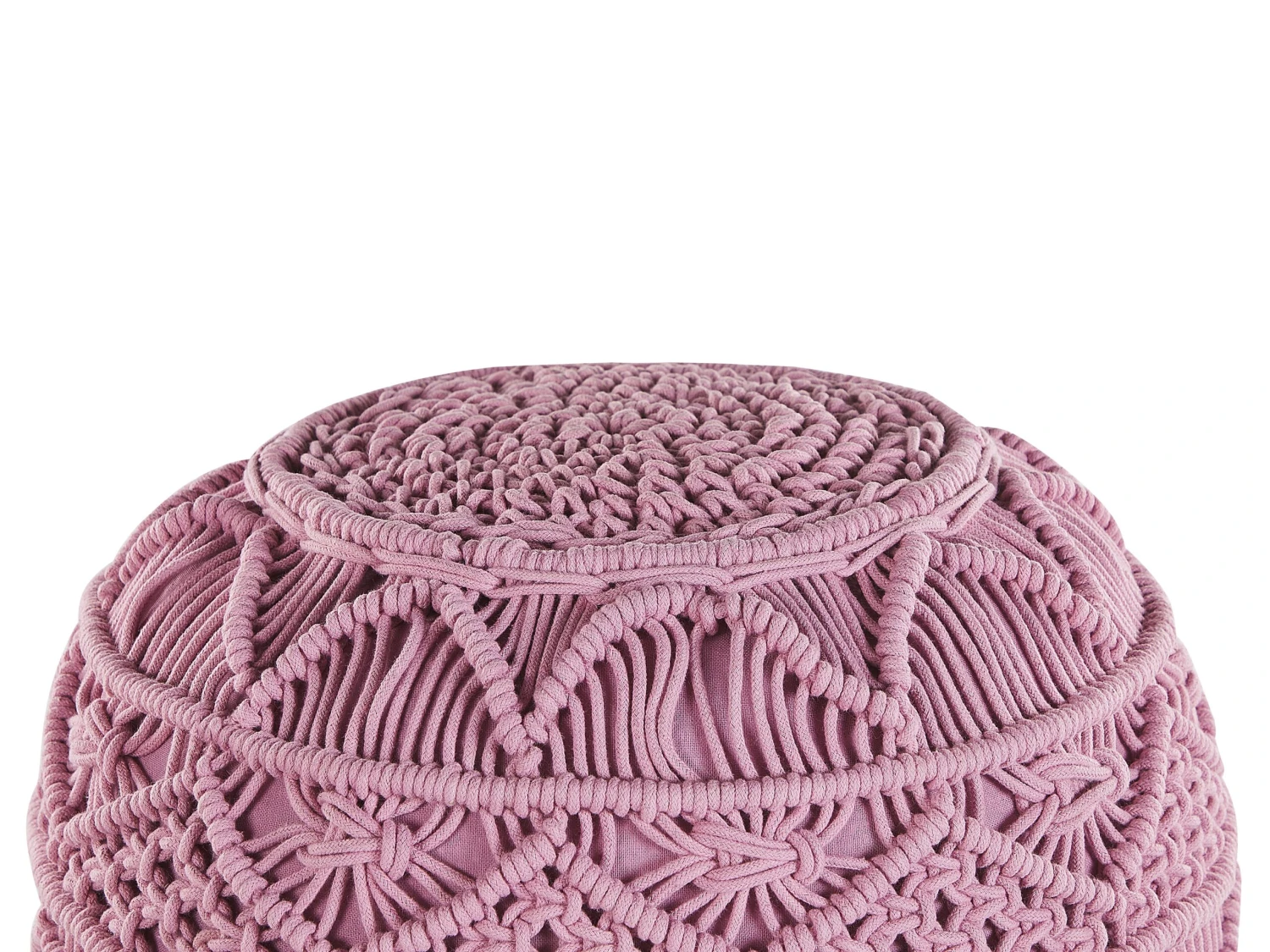 Cotton Pouffe Pink KAYSERI - Image 6