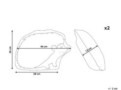 Set Of 2 Cotton Kids Cushions Hedgehog 46 X 36 Cm Brown BENAGULRU -Cheap Furniture Store undef src sa picid 801244 type whitesh image