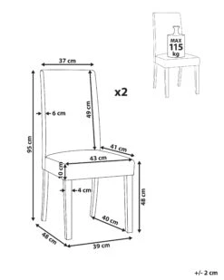 Set Of 2 Faux Leather Dining Chairs White BROADWAY -Cheap Furniture Store undef src sa picid 802895 type whitesh image
