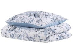 Cotton Duvet Cover Set Floral Pattern White And Blue BALLARD Various Sizes -Cheap Furniture Store undef src sa picid 803078 type whitesh image