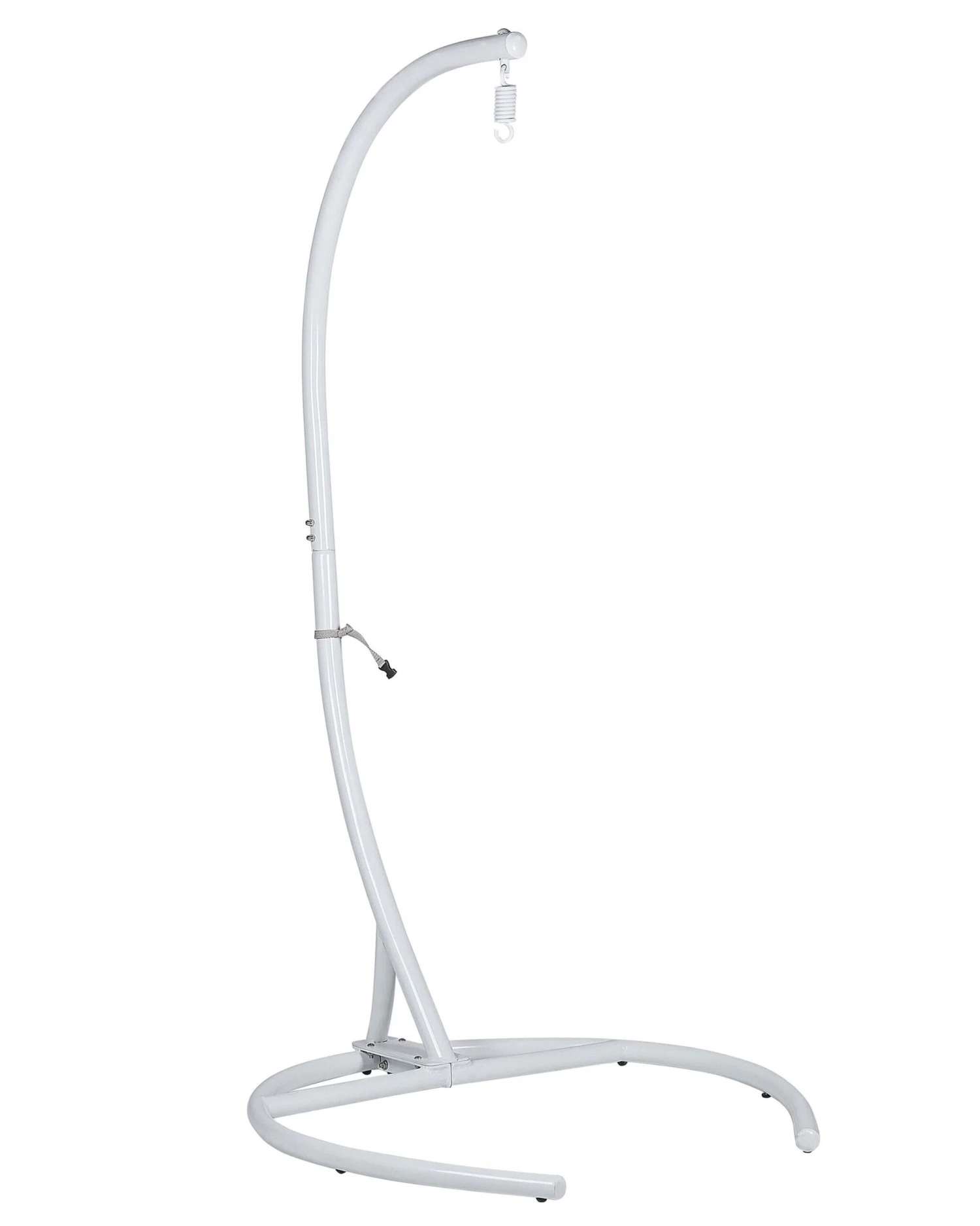 PE Rattan Hanging Chair With Stand Light Grey SESIA - Image 9