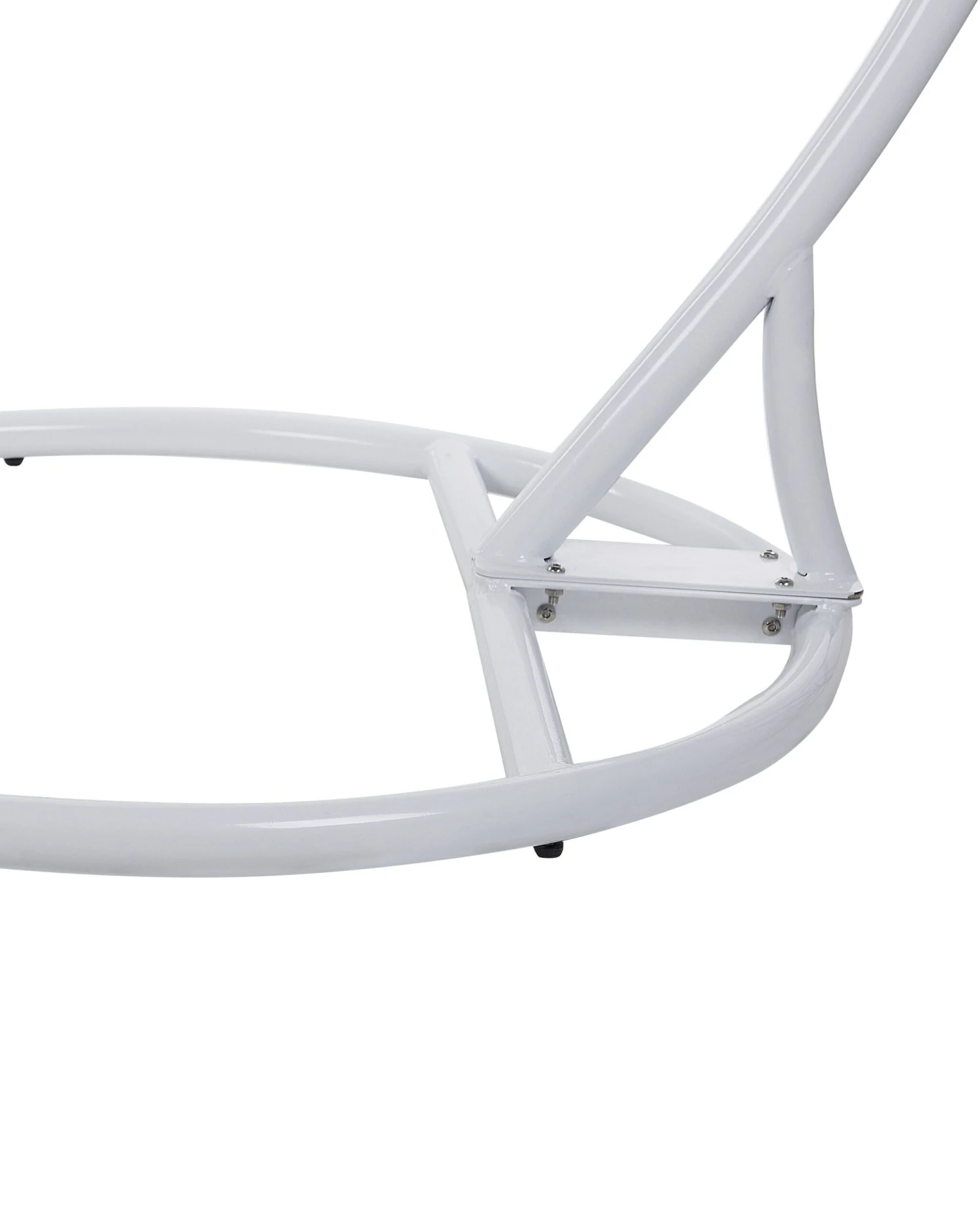 PE Rattan Hanging Chair With Stand Light Grey SESIA - Image 10