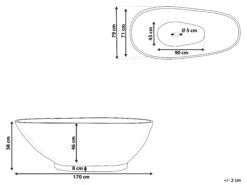 Bath 1700 X 800 Mm Marble Effect Black RIOJA -Cheap Furniture Store undef src sa picid 807968 type whitesh image