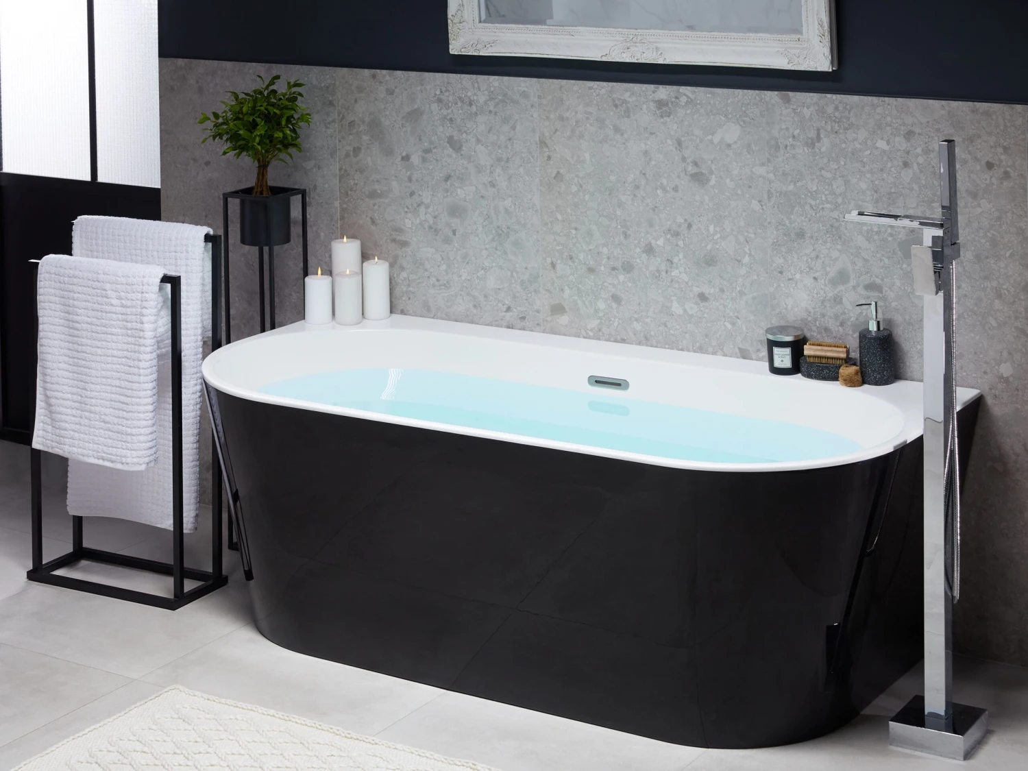 Bath 1700 X 800 Mm Black HARVEY - Image 2
