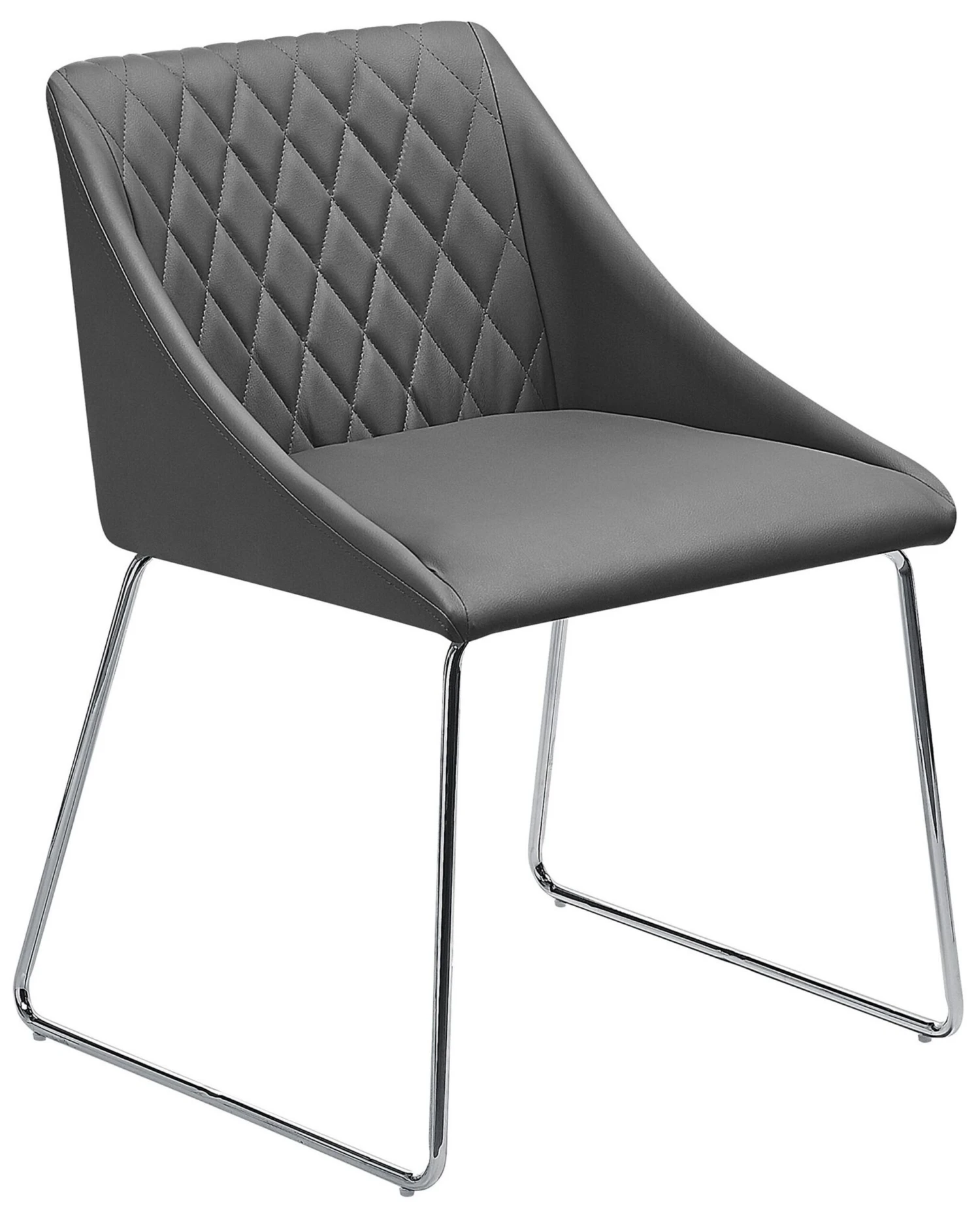 Set Of 2 Dining Chairs Faux Leather Grey ARCATA 6 Set Of 2 Dining Chairs Faux Leather Grey ARCATA - Image 4