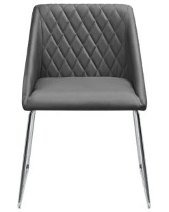 Set Of 2 Dining Chairs Faux Leather Grey ARCATA 16 Set Of 2 Dining Chairs Faux Leather Grey ARCATA -Cheap Furniture Store undef src sa picid 808630 type whitesh image