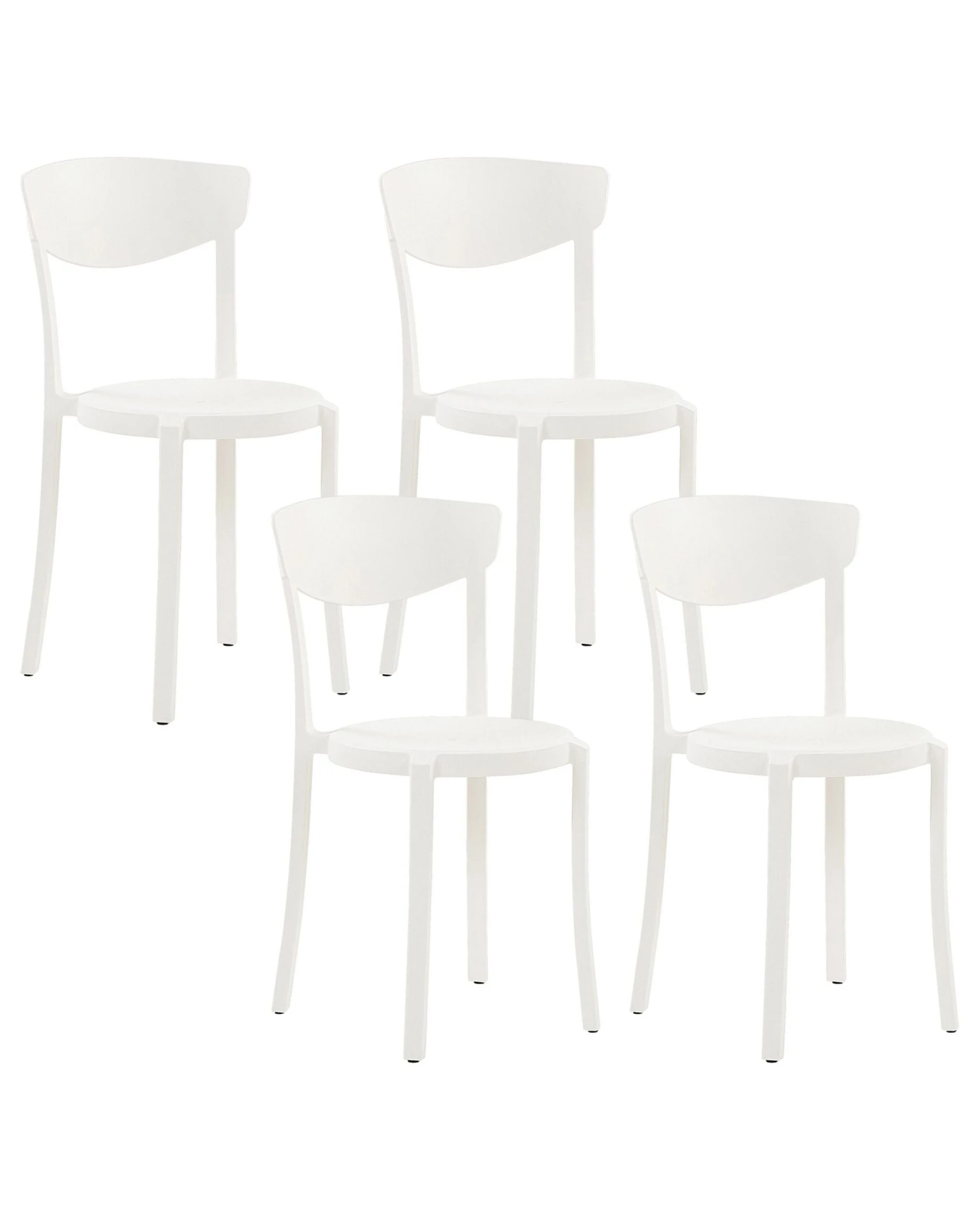 Set Of 4 Dining Chairs White VIESTE 3 Set Of 4 Dining Chairs White VIESTE