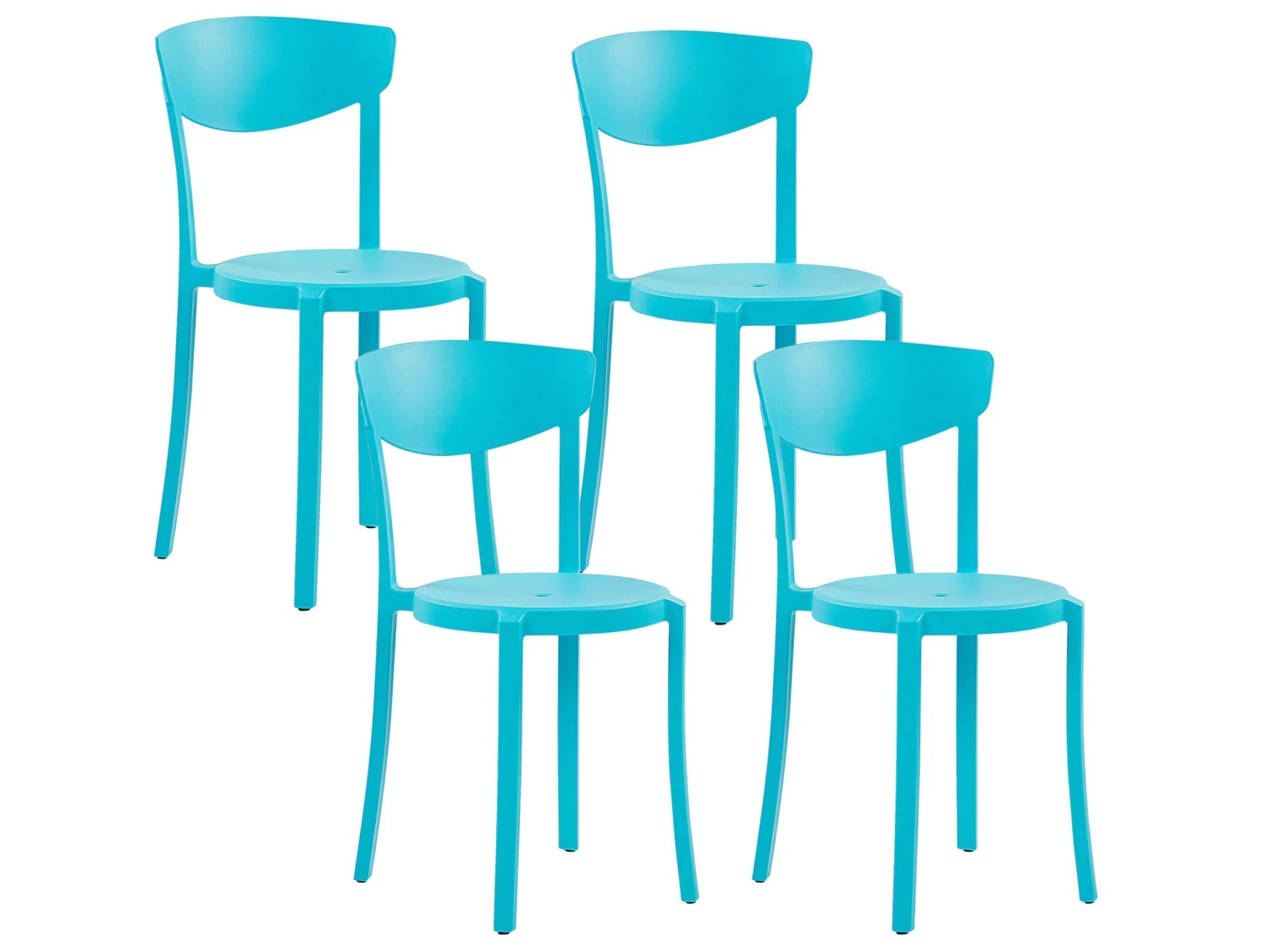 Set Of 4 Dining Chairs Blue VIESTE