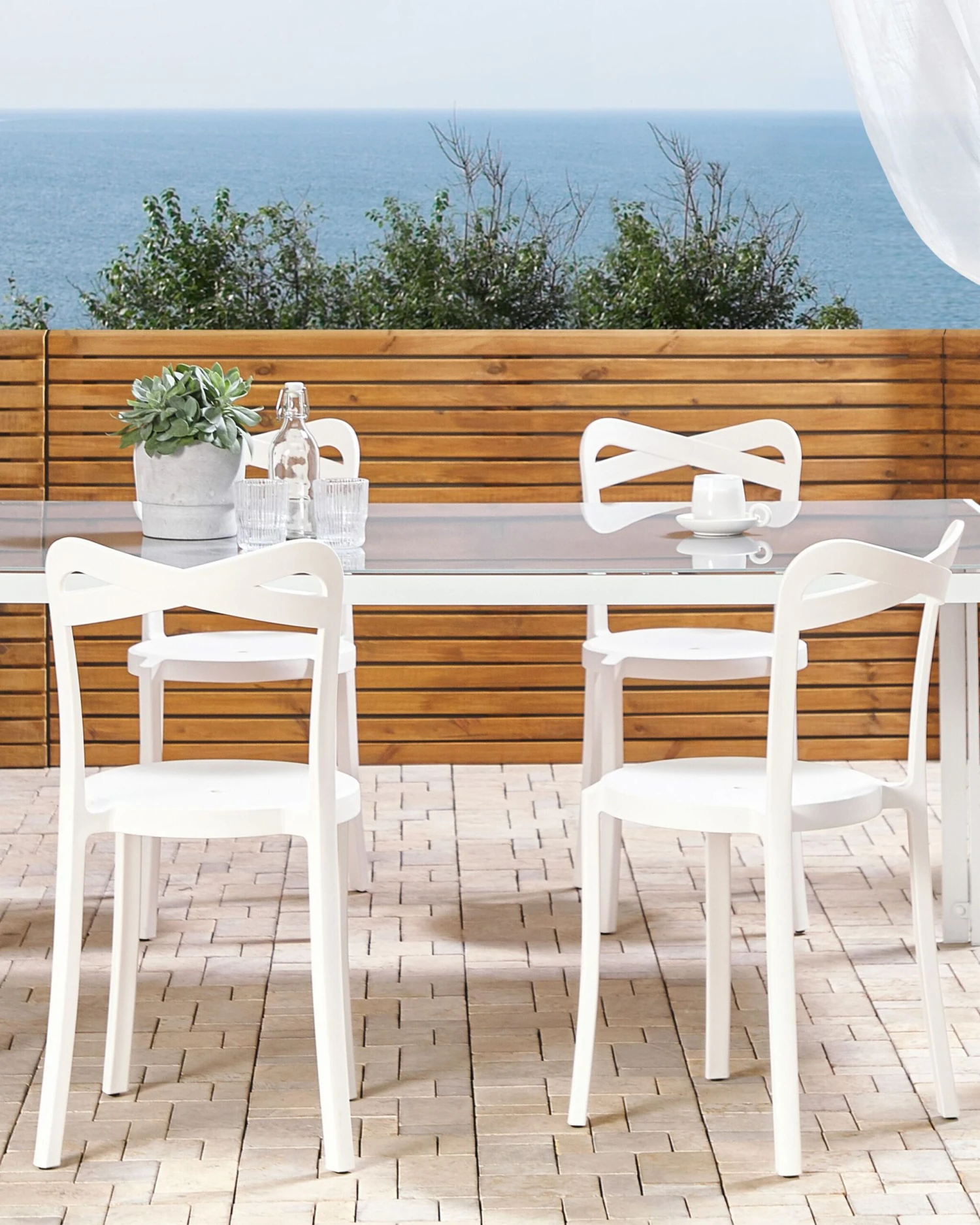 Set Of 4 Dining Chairs White CAMOGLI - Image 2