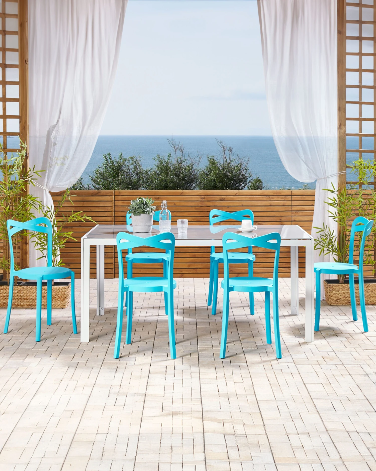 Set Of 6 Dining Chairs Blue CAMOGLI - Image 2