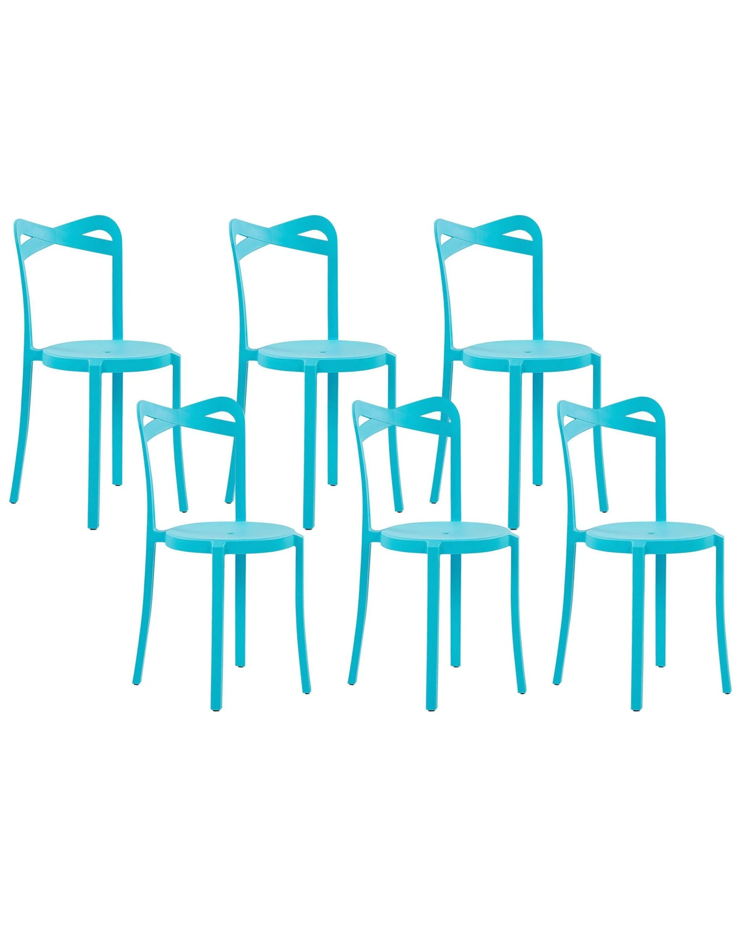Set Of 6 Dining Chairs Blue CAMOGLI