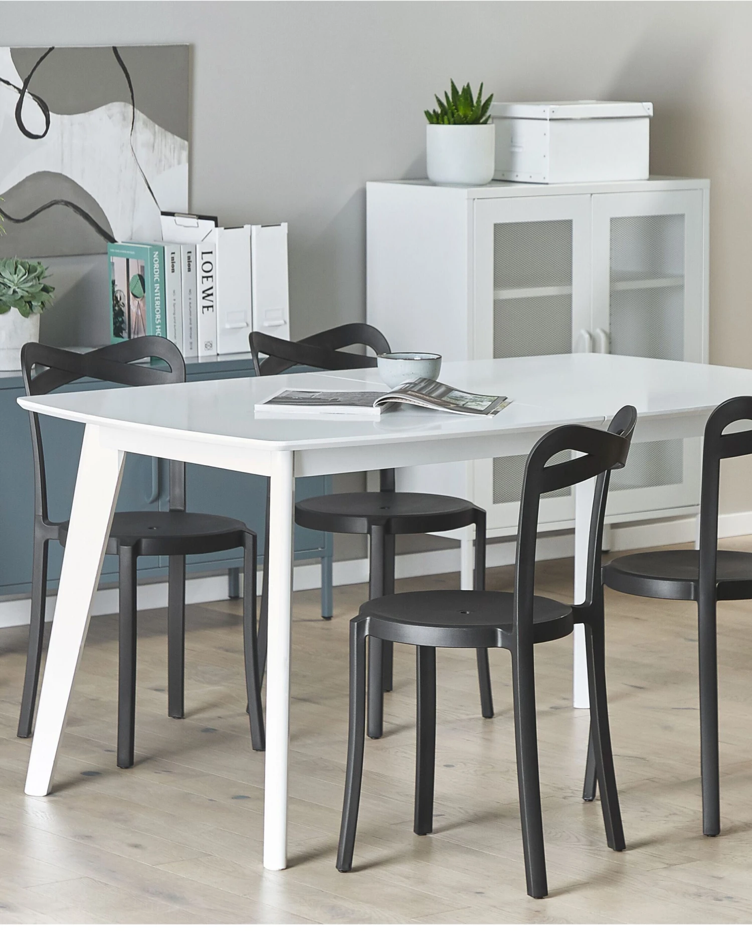 Set Of 4 Dining Chairs Black CAMOGLI 5 Set Of 4 Dining Chairs Black CAMOGLI - Image 3