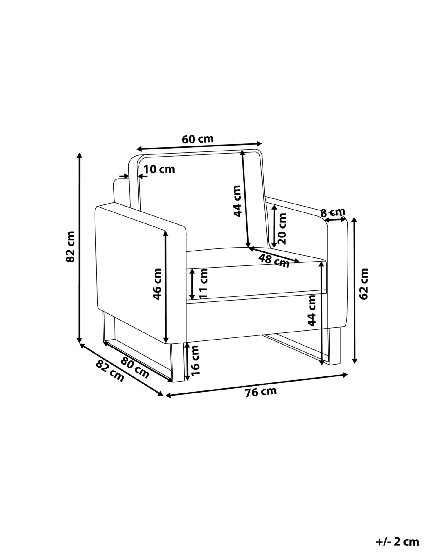 Faux Leather Armchair Golden Brown VIND 11 Faux Leather Armchair Golden Brown VIND - Image 9