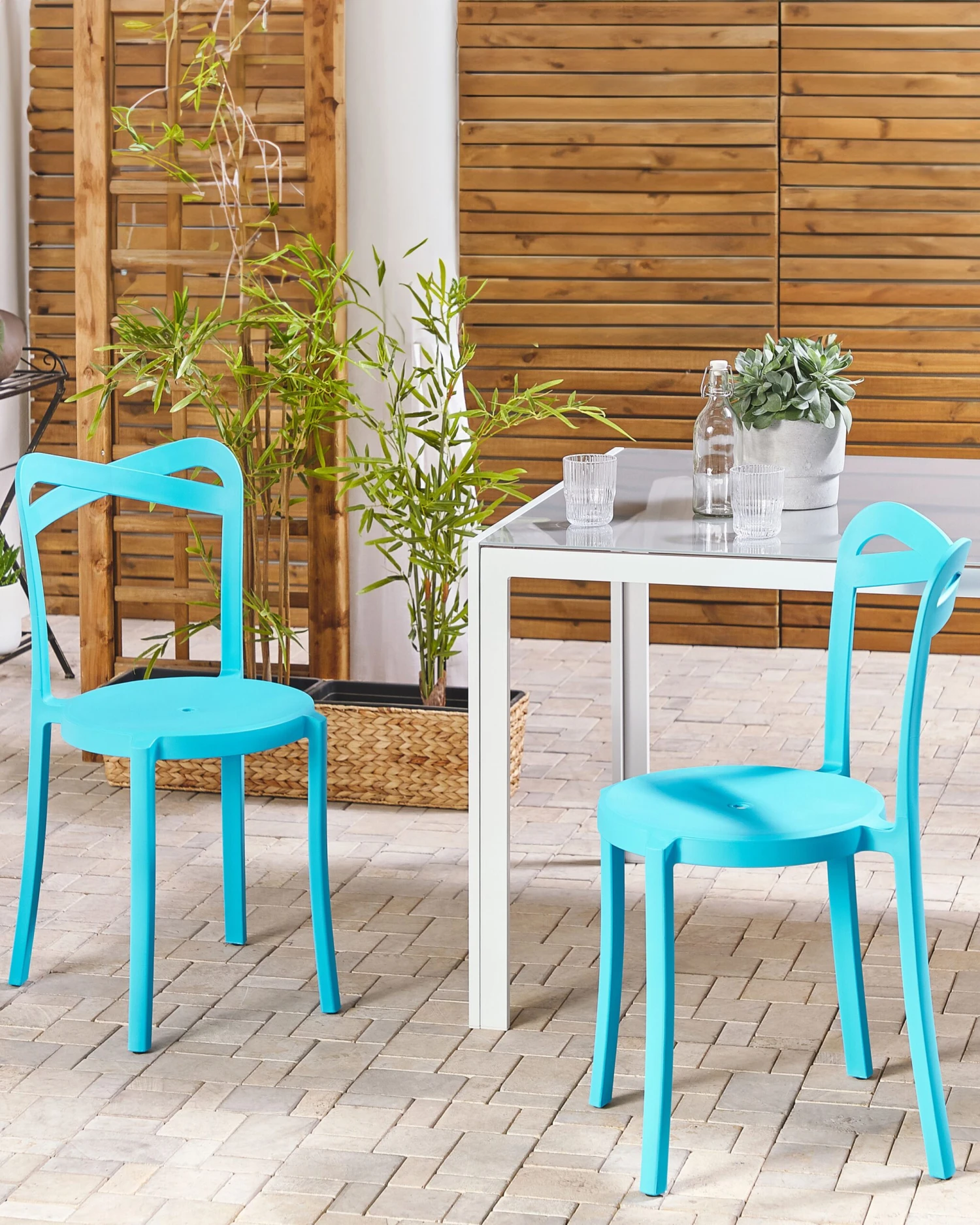 Set Of 2 Dining Chairs Blue CAMOGLI - Image 2