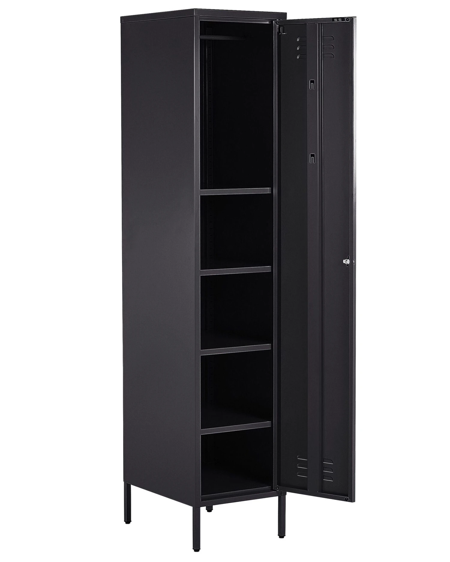 Metal Storage Cabinet Black FROME - Image 3