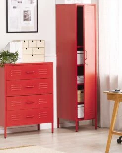 Metal Storage Cabinet Red FROME -Cheap Furniture Store undef src sa picid 811966 type whitesh image
