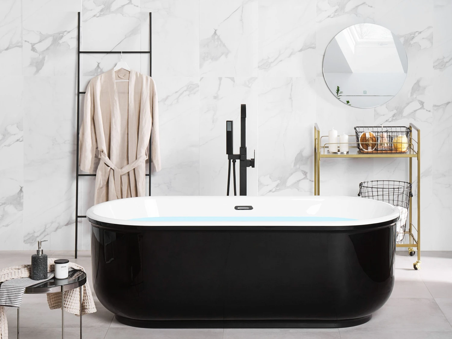 Freestanding Bath 1700 X 800 Mm Black PINEL - Image 2
