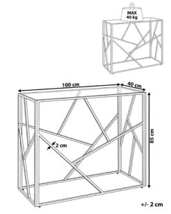 Glass Top Console Table Silver ORLAND -Cheap Furniture Store undef src sa picid 814929 type whitesh image
