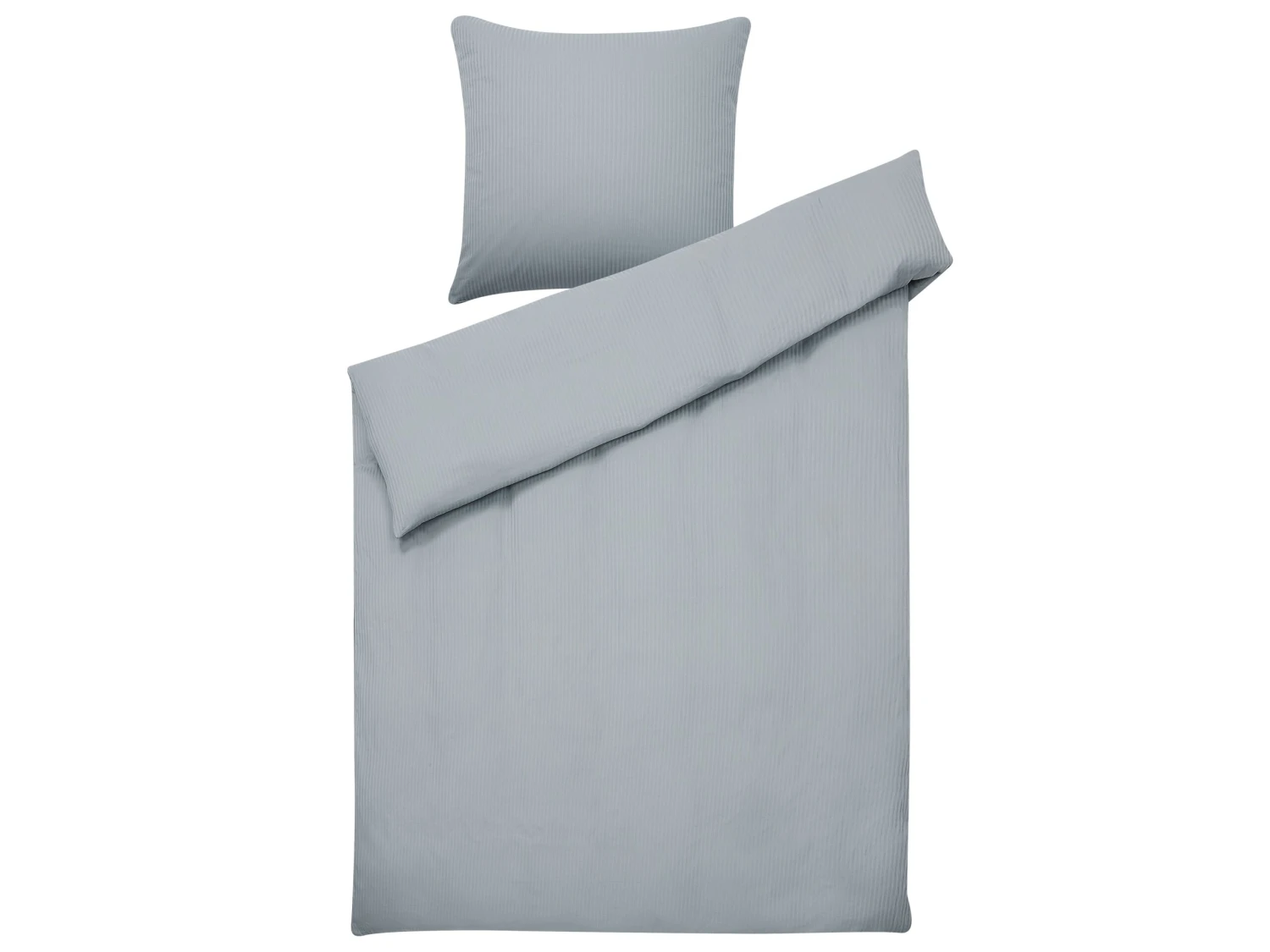 Cotton Duvet Cover Set Striped Pattern Grey AVONDALE Various Sizes - Image 3