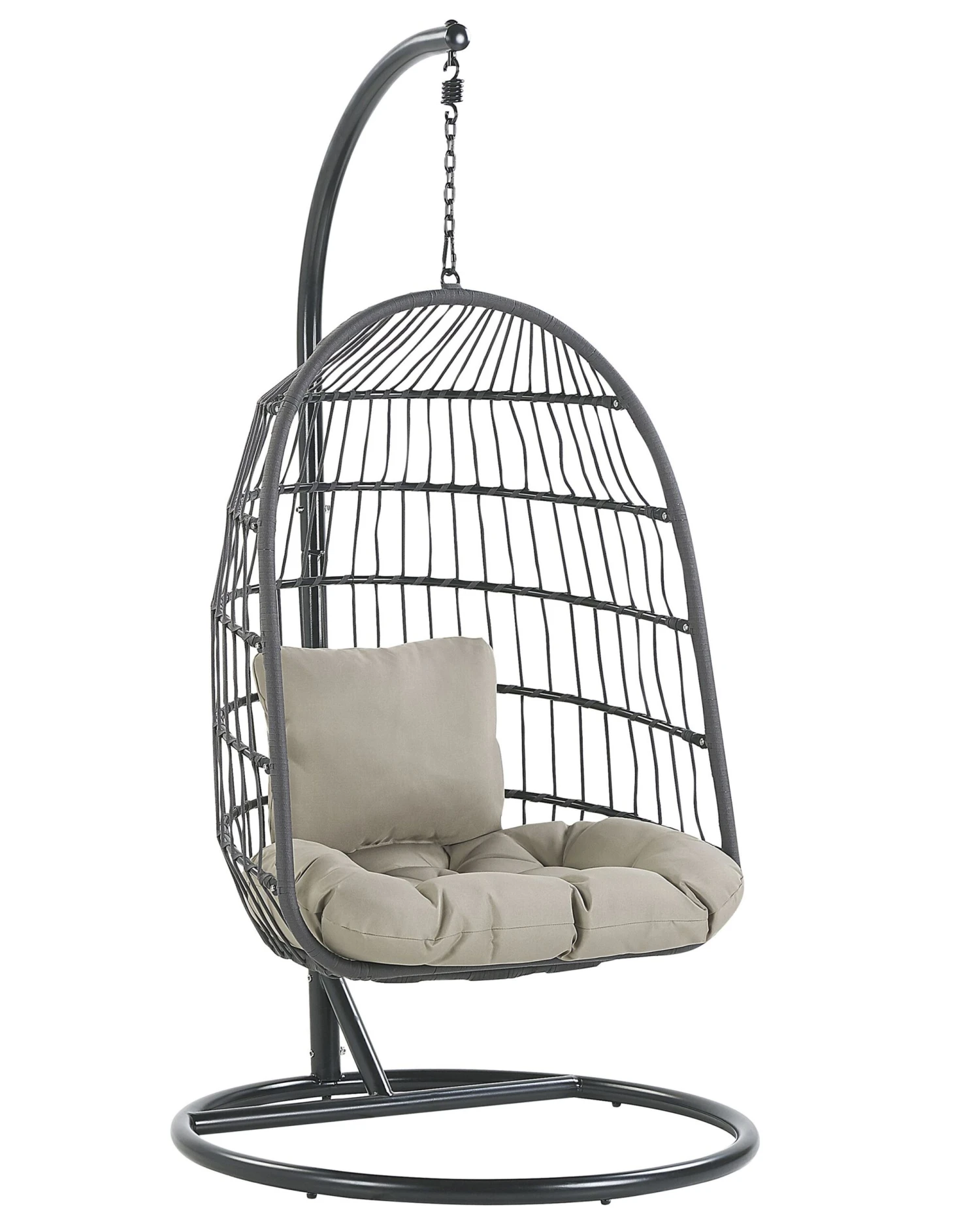Hanging Chair With Stand Black ALLERA
