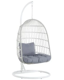 Hanging Chair With Stand White ALLERA