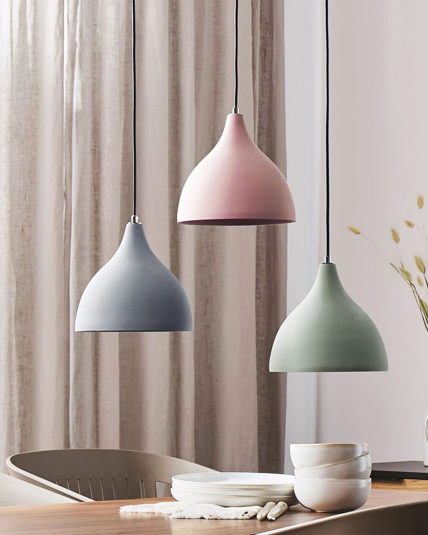 Concrete Pendant Lamp Pink LAMBRO - Image 3